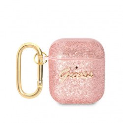 Bezvadu austiņu apvalks Apple Glitter Flakes Pink