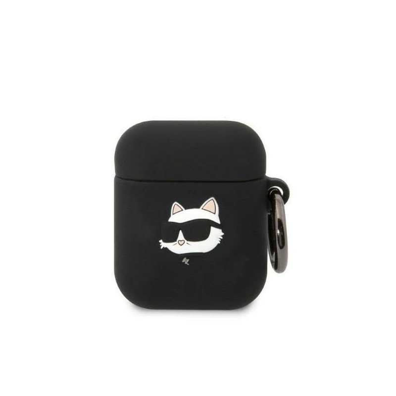 Bezvadu austiņu apvalks Apple Silicone Choupette Black