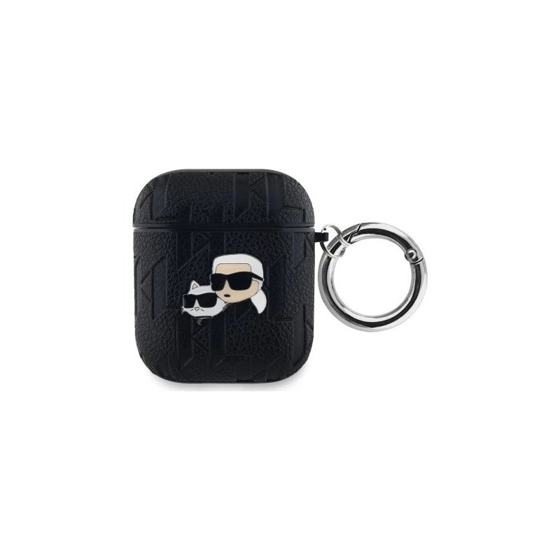 Bezvadu austiņu apvalks Apple Monogram Choupette Head Black
