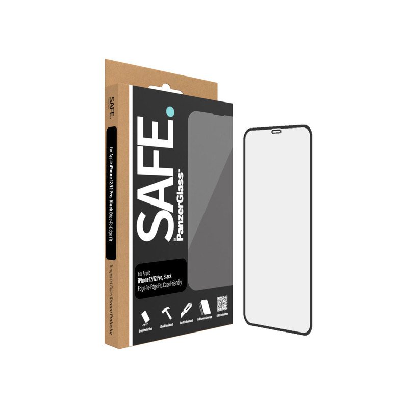 Viedtālruņa aizsargstikls Apple iPhone 12 Pro SAFE. Case Friendly, Black