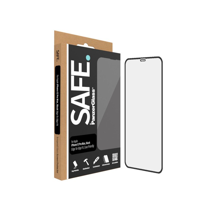 Viedtālruņa aizsargstikls Apple iPhone 12 Pro Max SAFE. Case Friendly, Black