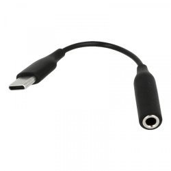 Audio kabeļa pārveidotājs Adapter 12cm 3,5mm to Type-C Black