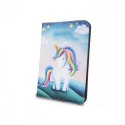 Planšetdatora universālais maciņš Unicorn Pink, Mixed/clear, With Design