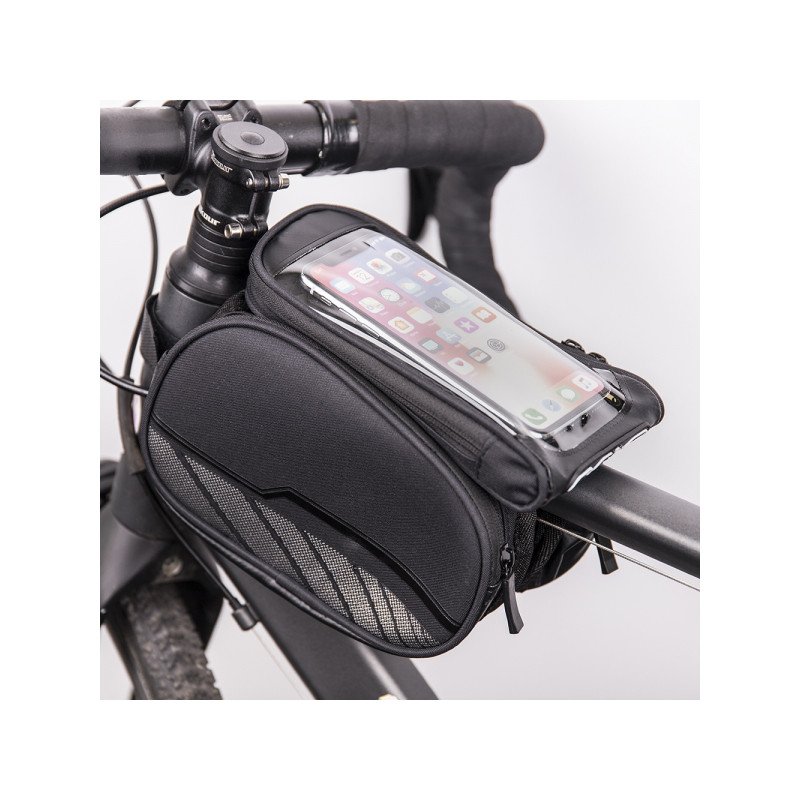 Viedtālruņa turētājs velo/moto Bicycle frame bag Black