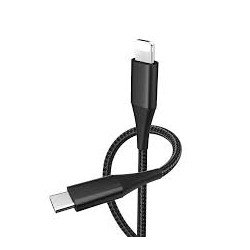 Kabelis Braided Type-C to Lightning Black