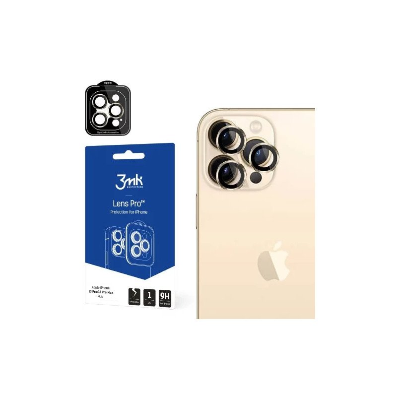 Viedtālruņa kameras aizsargstikls Apple iPhone 14 Pro Max Lens Pro Gold