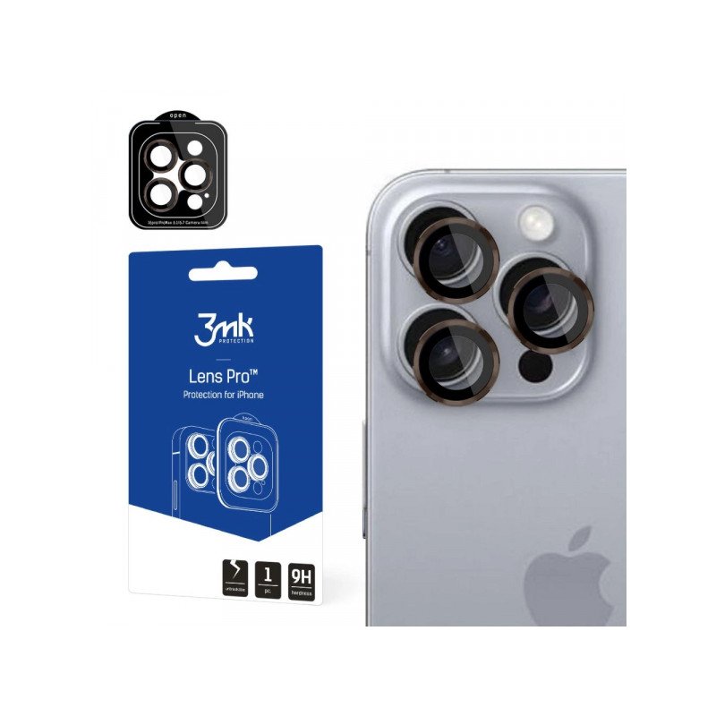 Viedtālruņa kameras aizsargstikls Apple iPhone 16 Pro Max Lens Pro Grey