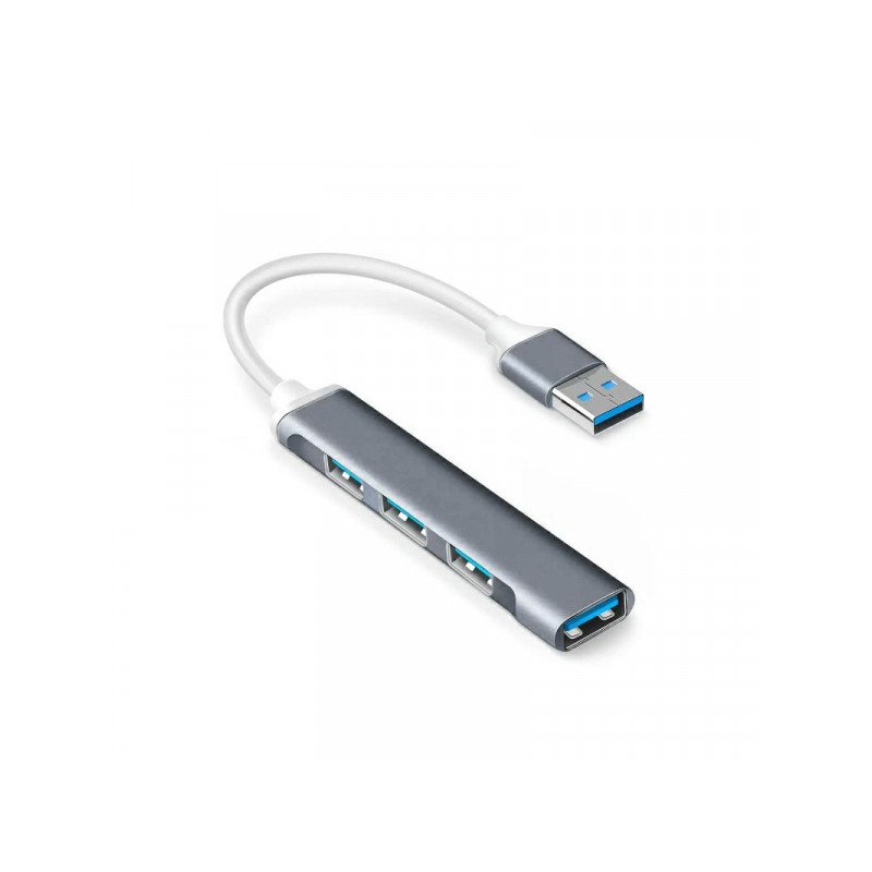 Kabeļa pārveidotājs Adapter HUB 3xUSB-A 2.0 & 1xUSB-A 3.0 to USB-A Silver