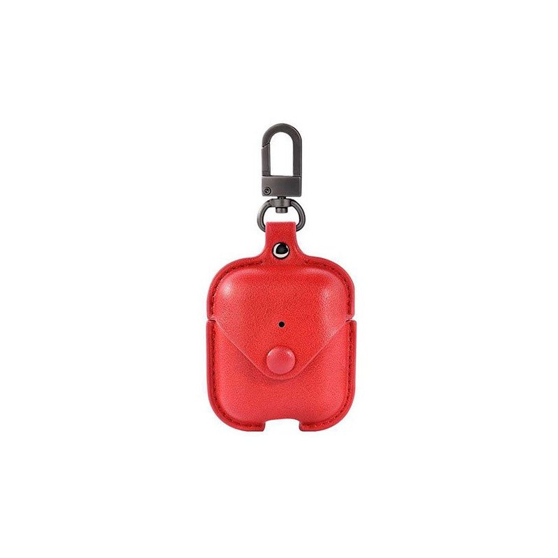 Bezvadu austiņu apvalks Apple Lux Series Leather Red