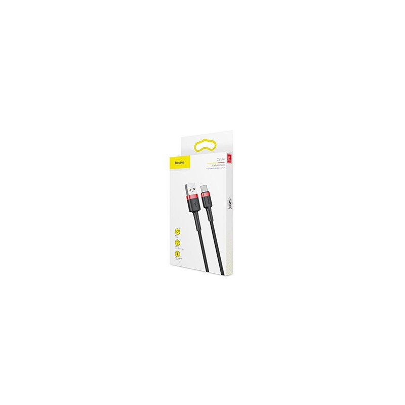 Kabelis CATKLF-B91 USB-A to Type-C Black, Red