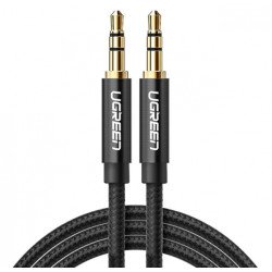 Audio kabelis Audio cable 3.5mm AUX Black