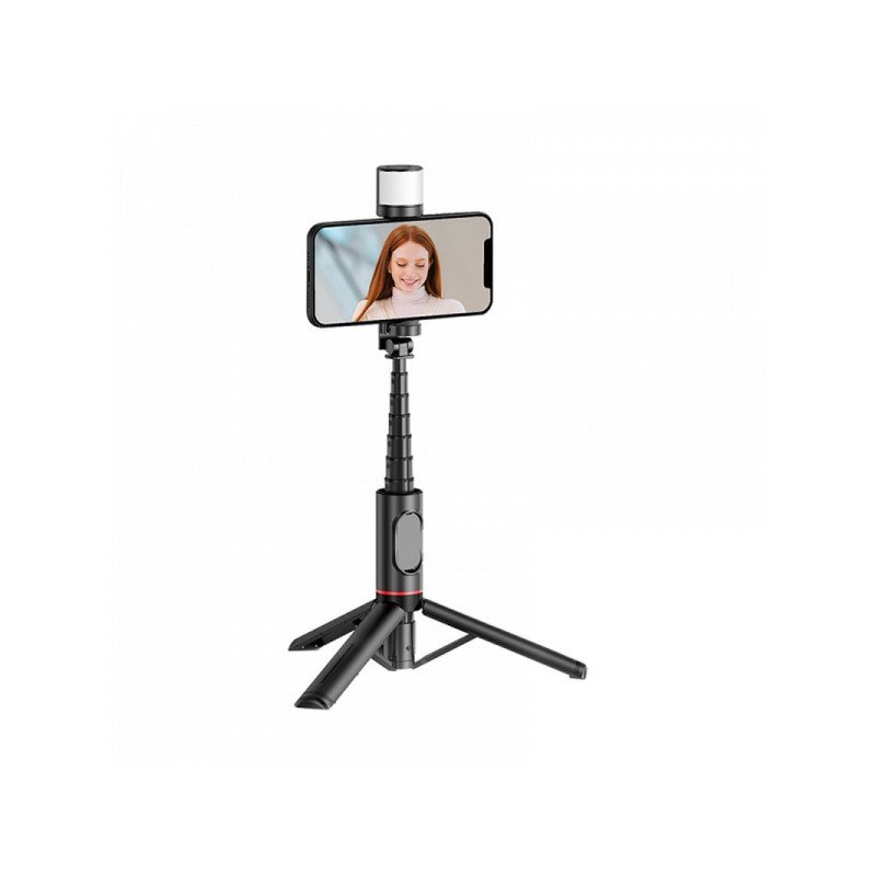 Pašportretu kāts/statīvs SE003 with Tripod Function and LED light Black