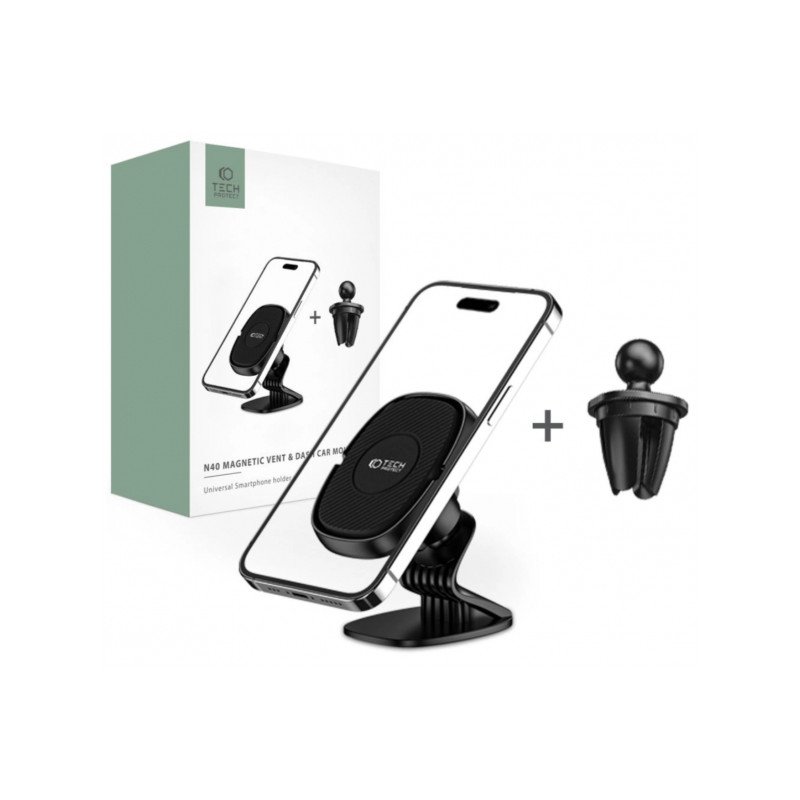 Viedtālruņa turētājs automašīnai Magnetic car holder Black