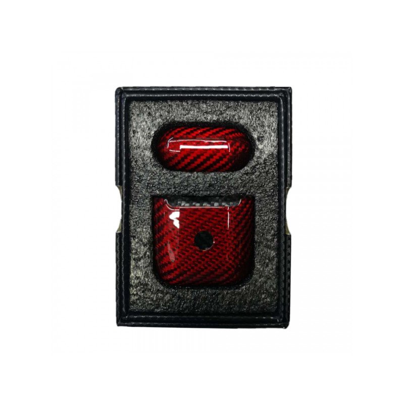 Bezvadu austiņu apvalks Apple Carbon Amst Red