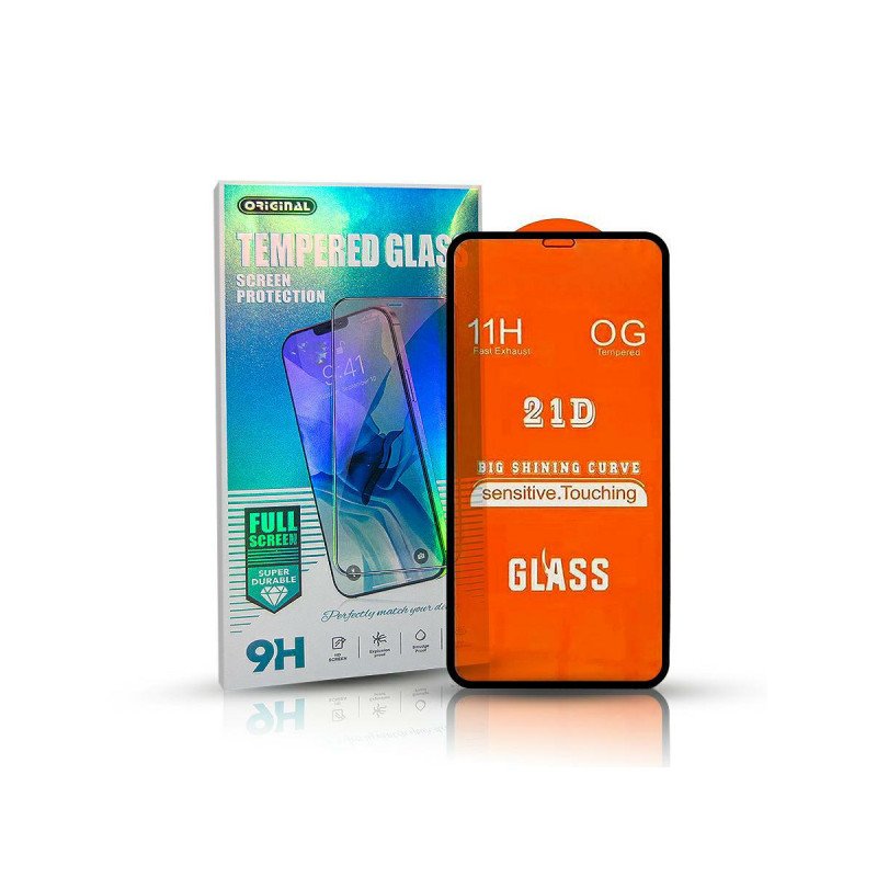 Viedtālruņa aizsargstikls Samsung Galaxy A02S Full Glue 21D Black
