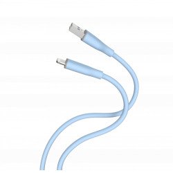 Kabelis Unravel Silicon USB-A to Lightning Blue
