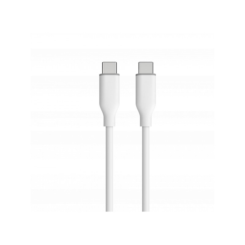 Kabelis Unravel Silicon Type-C to Type-C 2m White