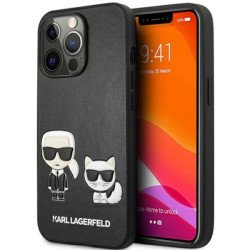 Viedtālruņa aizmugurējais vāciņš Apple iPhone 13 Pro Ikonik Karl and Choupette Black