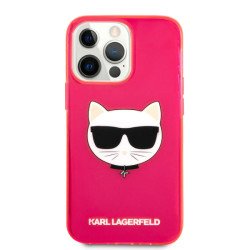 Viedtālruņa aizmugurējais vāciņš Apple iPhone 13 Pro Choupette Head KLHCP13LCHTRP Pink, With Design