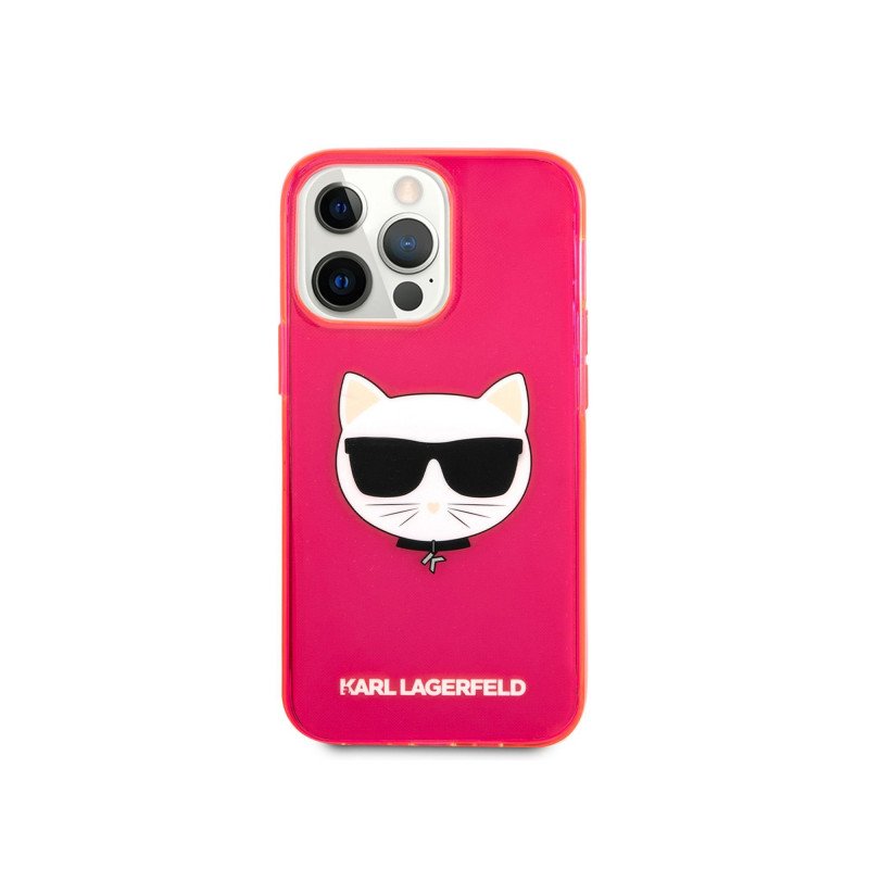 Viedtālruņa aizmugurējais vāciņš Apple iPhone 13 Pro Choupette Head KLHCP13LCHTRP Pink, With Design