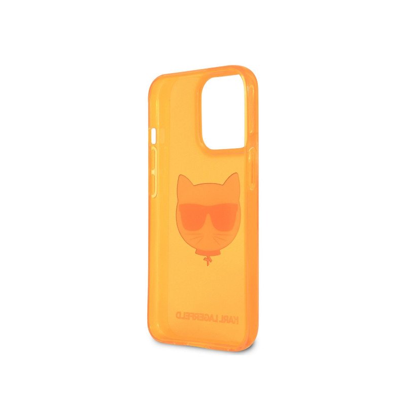 Viedtālruņa aizmugurējais vāciņš Apple iPhone 13 Pro Max Choupette Head KLHCP13XCHTRO Orange, With Design