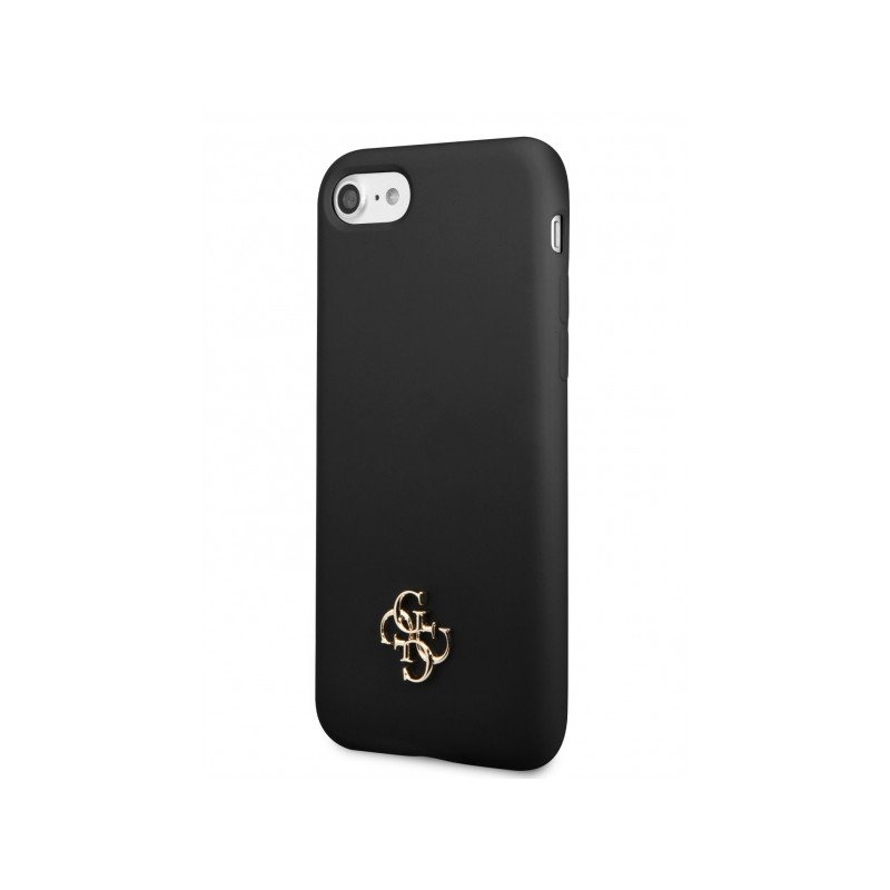 Viedtālruņa aizmugurējais vāciņš Apple iPhone 7 / 8 / SE 20 / SE 22 4G Metal Logo Black