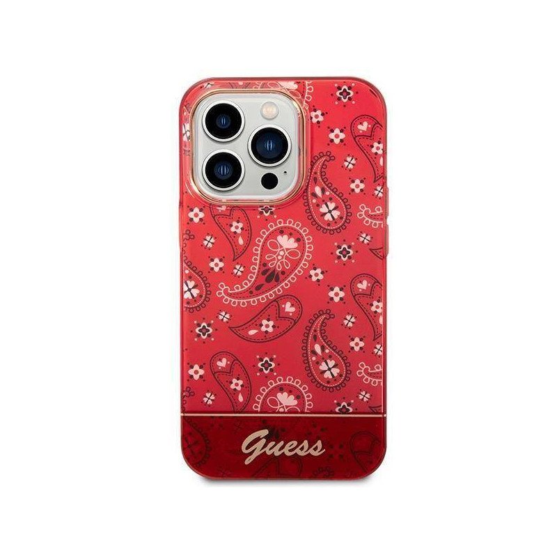 Viedtālruņa aizmugurējais vāciņš Apple iPhone 14 Pro Max Paisley Collection Red