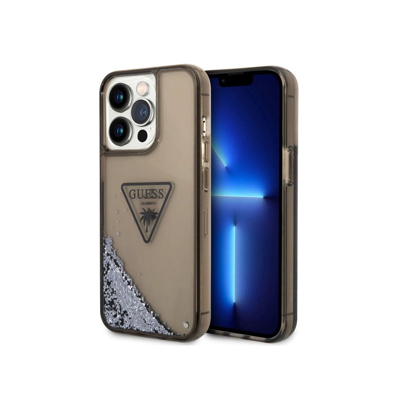 Viedtālruņa aizmugurējais vāciņš Apple iPhone 14 Pro Max Liquid Glitter Bakr Black
