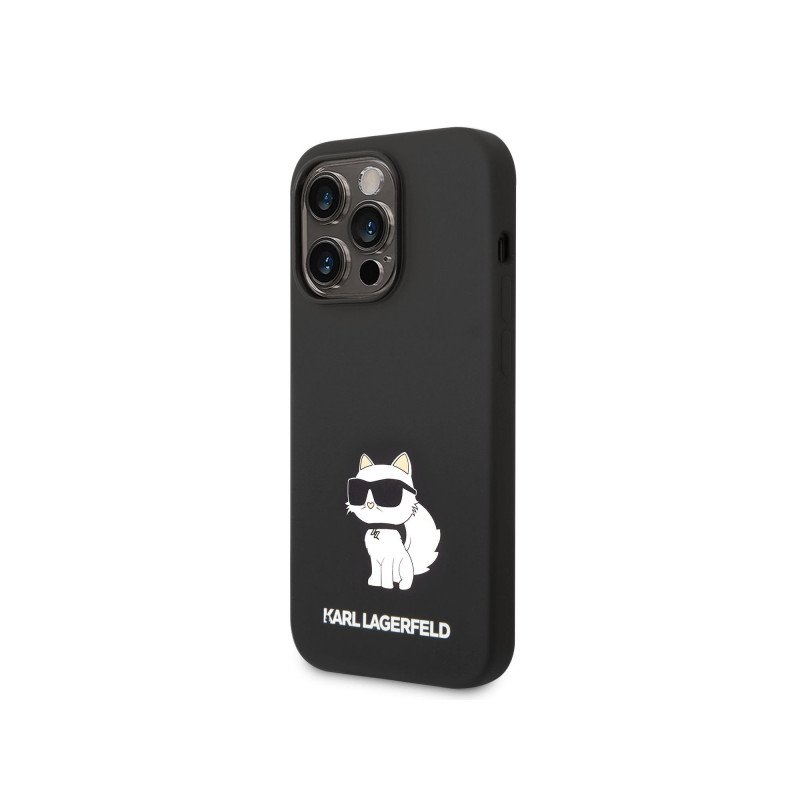 Viedtālruņa aizmugurējais vāciņš Apple iPhone 14 Pro Silicone Choupette Black