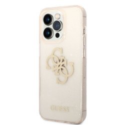 Viedtālruņa aizmugurējais vāciņš Apple iPhone 14 Pro Max Big Metal Logo Gold