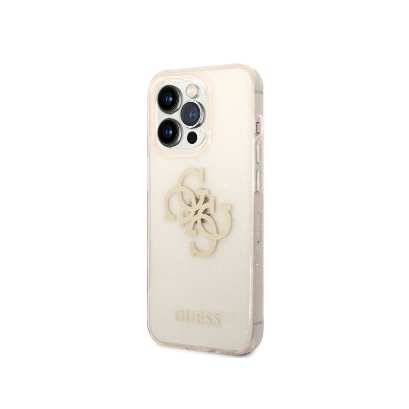 Viedtālruņa aizmugurējais vāciņš Apple iPhone 14 Pro Max Big Metal Logo Gold