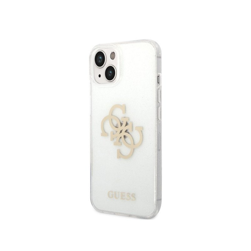 Viedtālruņa aizmugurējais vāciņš Apple iPhone 14 Glitter Big Logo Transparent, With Design