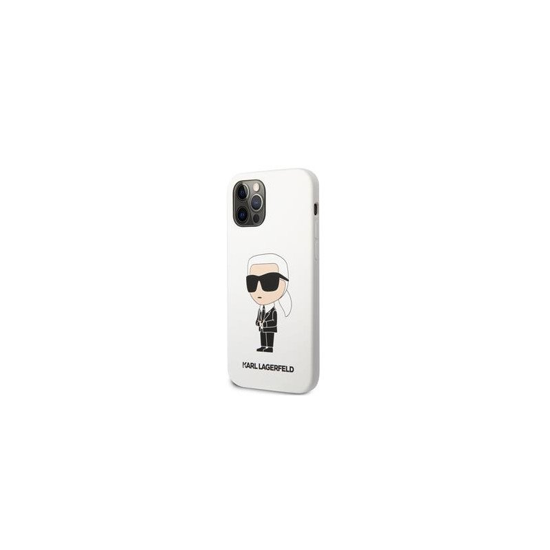 Viedtālruņa aizmugurējais vāciņš Apple iPhone 12 Pro Liquid Silicone White, With Design