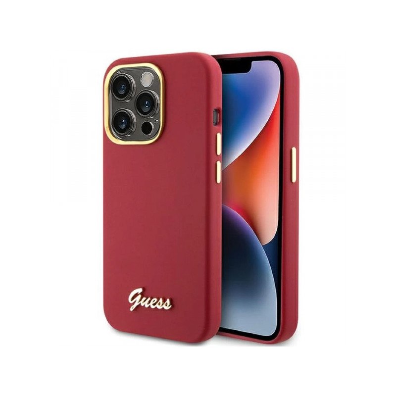 Чехлы и задние крышки Guess Silicone Script Metal