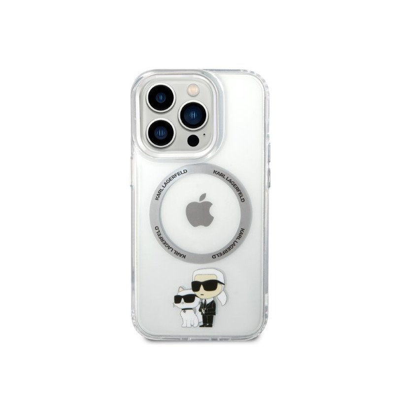 Viedtālruņa aizmugurējais vāciņš Apple iPhone 13 Pro Max Ikonik Karl and Choupette mag Transparent
