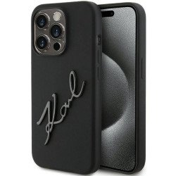 Viedtālruņa aizmugurējais vāciņš Apple iPhone 15 Pro Karl Script Black