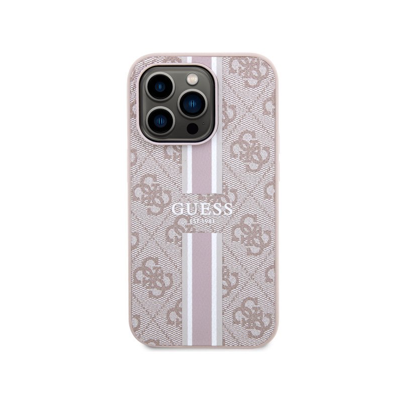 Viedtālruņa aizmugurējais vāciņš Apple iPhone 15 Pro Max Stripes Collection MagSafe Pink