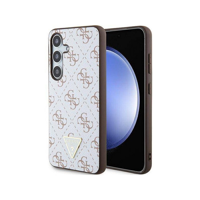Viedtālruņa aizmugurējais vāciņš Samsung Galaxy S24 Triangle Collection White