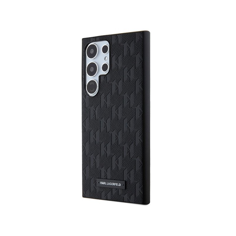 Viedtālruņa aizmugurējais vāciņš Samsung Galaxy S24 Ultra Saffiano collection Black