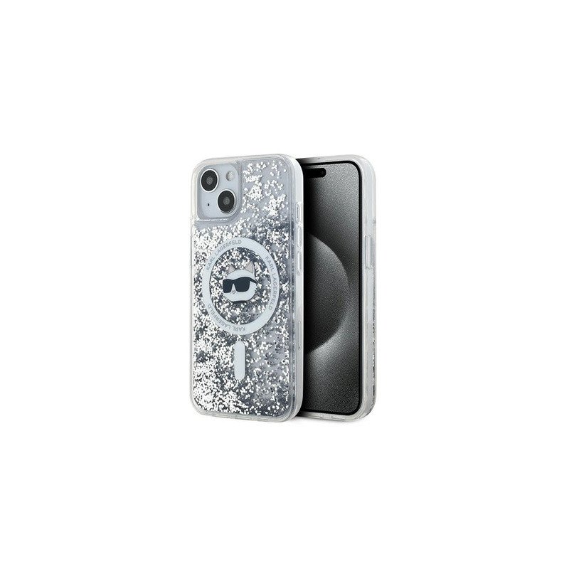 Viedtālruņa aizmugurējais vāciņš Apple Iphone 15 Glitter Flakes Transparent