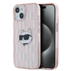 Viedtālruņa aizmugurējais vāciņš Apple Iphone 15 Monogram Pink