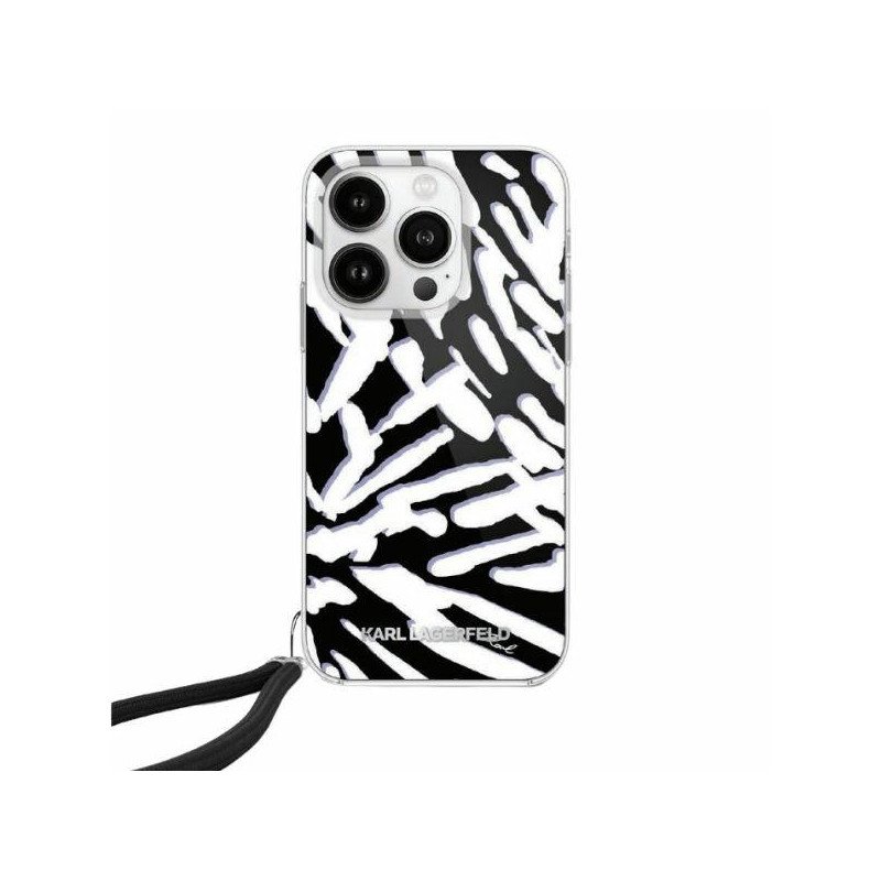 Viedtālruņa aizmugurējais vāciņš Apple Iphone 15 Zebra Black, Transparent