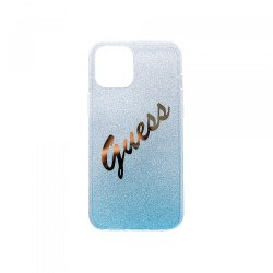 Viedtālruņa aizmugurējais vāciņš Apple iPhone 12 Pro Max Glitter Gradient Script GUHCP12LPCUGLSBL Blue, Silver