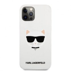 Viedtālruņa aizmugurējais vāciņš Apple iPhone 12 Pro Max Choupette Head KLHCP12LSLCHWH White, With Design