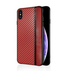Viedtālruņa aizmugurējais vāciņš Samsung Galaxy A71 Mulsae Carbon Red, With Design