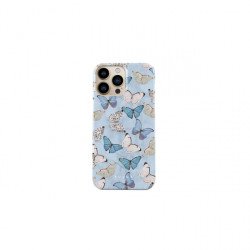 Viedtālruņa aizmugurējais vāciņš Apple iPhone 14 Pro Give Me Butterflies Blue, With Design