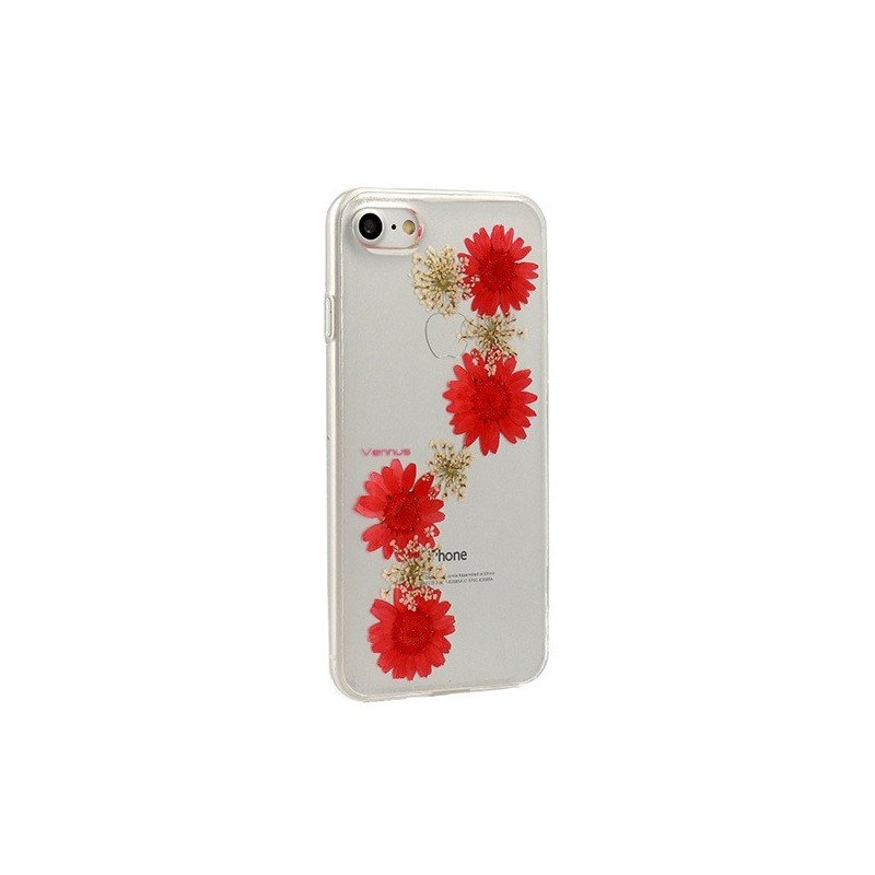 Viedtālruņa aizmugurējais vāciņš Samsung Galaxy S8 Real Flower Flora pattern Transparent, With Design