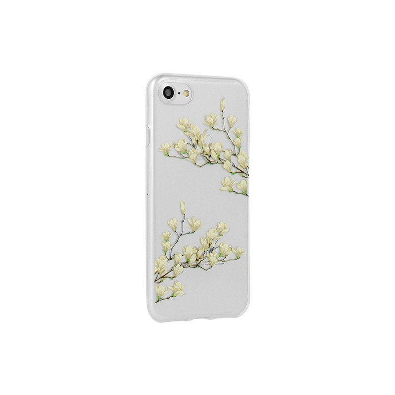 Viedtālruņa aizmugurējais vāciņš Apple iPhone 6/6S Floral Magnolia Transparent, With Design