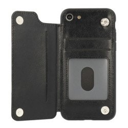 Viedtālruņa aizmugurējais vāciņš Apple iPhone 6/6S Wallet Business Black