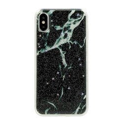 Viedtālruņa aizmugurējais vāciņš Apple iPhone 11 Pro Max Marble Stone Design 7 Black, With Design